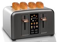 Torradeira SEEDEEM, 4 fatias, tela LCD de 1800 W em aço inoxidável