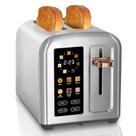 Torradeira SEEDEEM de 2 fatias em aço inoxidável Touch LCD 1350W Torradeira SEEDEEM de 2 fatias em aço inoxidável Touch LCD 1350W