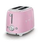 Torradeira SMEG 2 Slice com 6 predefinições e função de descongelação rosa