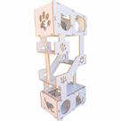 Torre Cama Toca Arranhador nicho brinquedo gato - PETRIS