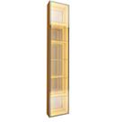 Torre Cristaleira Gelius Luminare 1 porta reflecta com luz de LED espelhos prateleiras Naturale