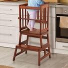 Torre de Apoio Infantil COSYLAND - Espreguiçadeira para Cozinha (Marrom)
