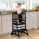 Torre de Aprendizagem COSYLAND para Bebês - Altura Ajustável - Preta Torre de Aprendizagem COSYLAND para Bebês - Altura Ajustável - Preta