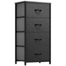 Torre de armazenamento YITAHOME com 4 gavetas, cômoda de tecido preto/cinza Torre de armazenamento YITAHOME com 4 gavetas, cômoda de tecido preto/cinza