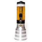 Torre De Chopp Chopeira Cervejeira Giratória 2 L Prateada 2 Barra Gelante