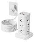 Torre de Extensão TAGZILO com 12 Tomadas AC, 3 Portas USB e Cabo de 3 m Torre de Extensão TAGZILO com 12 Tomadas AC, 3 Portas USB e Cabo de 3 m
