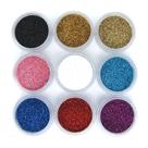 Torre de glitter para unhas extra fino 9 cores Torre de glitter para unhas extra fino 9 cores