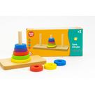 Torre de Hanói Brinquedo Pedagógico Educativo e Desafio Colorido em MDF Torre de Hanói Brinquedo Pedagógico Educativo e Desafio Colorido em MDF
