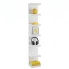Torre de parade organizador de livros estante vertical decoração mdf premium albergoni branco