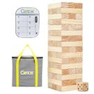 Torre de queda gigante GOROCK 57 PCS, empilhamento de madeira com placar