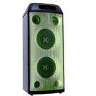 Torre de Som Amplificada Bluetooth XT660T Full LED com 3 vias 800W TWS Polyvox