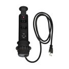 Torre de Tomada 2 Tomadas + 2 USB Sistema Click Preto