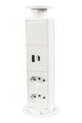 Torre De Tomada Branca Usb Tipo C + A Turbo + 2 Elétrica 20A