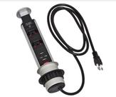 Torre de Tomada com USB Renna com 2 Tomadas 16A e 2 USB Prata Bivolt