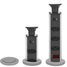 Torre De Tomada de Embutir Retrátil Multiplug 3 Tomadas e USB Para Bancada