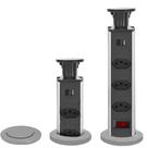 Torre De Tomada de Embutir Retrátil Multiplug 3 Tomadas e USB Para Bancada