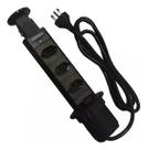 Torre De Tomada Multiplug para Bancada ou mesa Com 3 Tomadas 20A Preto
