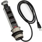 Torre De Tomada Retrátil Multiplug Embutir Mesa Granito Bivolt - 3 Tomadas Torre De Tomada Retrátil Multiplug Embutir Mesa Granito Bivolt - 3 Tomadas