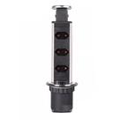 Torre De Tomada Retrátil Multiplug Embutir Mesa Granito Inox