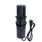 Torre De Tomada Totem Slim Manual 3 Tomadas 20A Preto