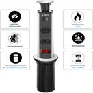 Torre De Tomadas Multiplug com 2 tomadas Usb + Usb C