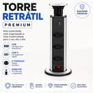 Torre De Tomadas Multiplug com 3 tomadas Usb + Usb C de Embutir Mesa Bancada escritorio Torre De Tomadas Multiplug com 3 tomadas Usb + Usb C de Embutir Mesa Bancada escritorio