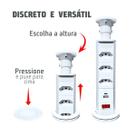 Torre de Tomadas Retrátil de Embutir 20A com 3 Tomadas, USB e Tipo C Branco
