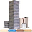 Torre gigante de tombamento de madeira GoSports Stacks até 1,5 m de cinza
