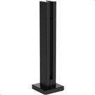 Torre Guarda Corpo 1 Furo Para Vidro 30cm Preto UN