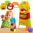Torre Hipopótamo Brinquedo Didático Bebês Sensorial emplilhável Presente Interativo Torre Hipopótamo Brinquedo Didático Bebês Sensorial emplilhável Presente Interativo