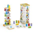 Torre Lúdica Clássica 40 Peças Em Madeira Junges Jogo Brinquedo Crianças +4 Anos