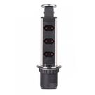 Torre Multiplug Retrátil Com 3 Tomadas Inox