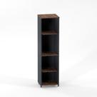 Torre Nicho De Madeira Sem Porta P25 Pandin 160 CM Walnut e Grafito