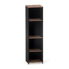 Torre Nicho De Madeira Sem Porta P25 Pandin 160 CM Walnut e Preto