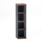 Torre Nicho Sem Porta PE 40 Pandin 1,60 M Walnut e Grafito