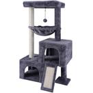 Torre para Gatos AIWIKIDE 95 cm con Dos Condominios para Gatos en Gris