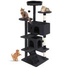 Torre para Gatos FDW 137cm - com Arranhador e Condomínio Cinza Escuro