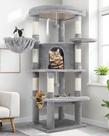 Torre Para Gatos Globlazer C51 Para Interiores, 130 cm, Gris Claro