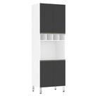 Torre Perola 70 cm com Nicho Microondas 4 Portas mais 1 Nicho Luciane