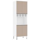 Torre Perola 70 cm com Nicho Microondas 4 Portas mais 1 Nicho Luciane