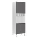 Torre Perola 70 cm com Nicho Microondas 4 Portas mais 1 Nicho Luciane