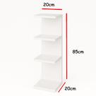 Torre Prateleira Estante MDF Multifuncional 85cm Sustentável Decoração Quarto Sala Cozinha Moderno - Branco