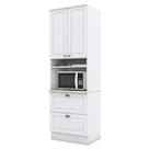 Torre Quente 1 Forno Americana Branco com Tampo Calcare - Móveis Henn