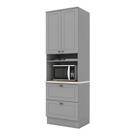 Torre Quente 1 Forno Americana Cinza com Tampo Calcare Henn