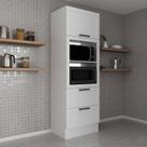 Torre Quente 2 Nichos para Forno e Microondas 70cm Grazi MDF