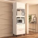 Torre Quente 225x70cm Com Gaveta Com Corrediça Telescópica E Acabamento Ff/uv Em Mdp/mdf Politorno