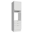Torre Quente 60 cm 1 Porta 3 Gavetas Branco Vik Madesa Torre Quente 60 cm 1 Porta 3 Gavetas Branco Vik Madesa