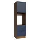 Torre Quente 60 Cm 1 Porta 3 Gavetas Rustic/azul Vik Madesa Rustic/azul