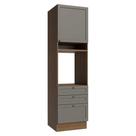 Torre Quente 60 cm 1 Porta 3 Gavetas Rustic/Cinza Vik Madesa Torre Quente 60 cm 1 Porta 3 Gavetas Rustic/Cinza Vik Madesa