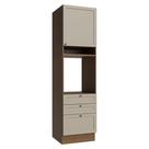 Torre Quente 60 Cm 1 Porta 3 Gavetas Rustic-crema Vik Madesa Rustic-crema